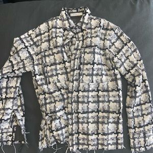 Mnml raw edge flannel